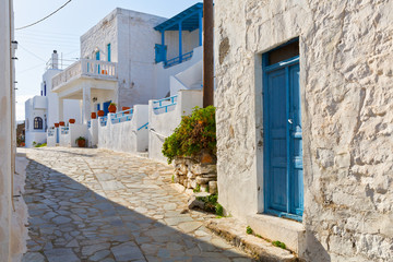 Fototapeta na wymiar Village on Iraklia island in Lesser Cyclades, Greece.