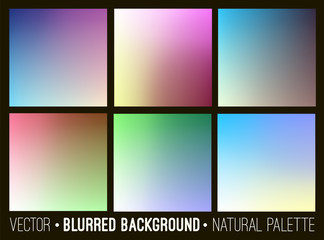 Blurred abstract backgrounds set. Smooth template design for creative decor web banners and mobile interface.