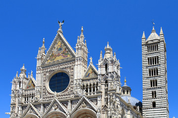 Fototapeta na wymiar Duomo Santa Maria Assunta in Siena, Tuscany, Italy, Europe, UNESCO World Heritage