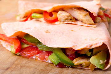 chicken loaded quesadilla