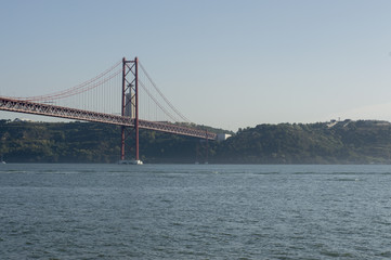 Tajo river and Lisbon Bridge, Portugal