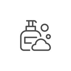 Liquid soap line icon
