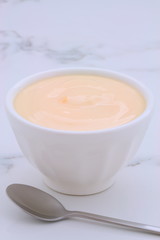 Fresh peach yogurt