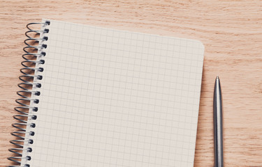 Notepad and personal diary or organizer with pen