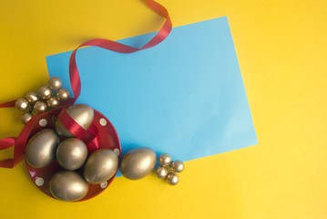 top view easter prop decor