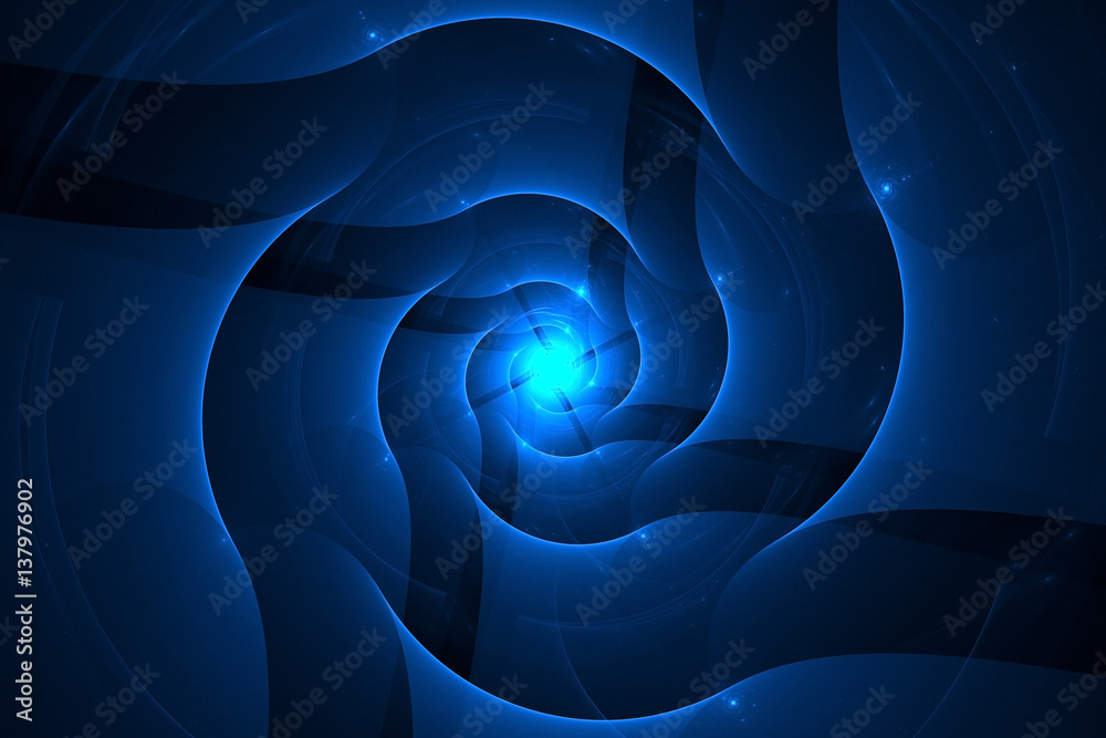 Wall mural 3d rendering abstract fractal light background