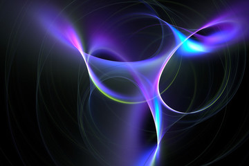 3D rendering abstract fractal light background