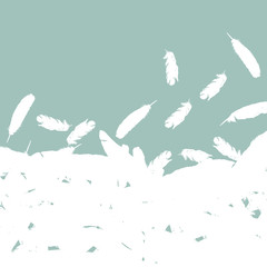 Feather vector background with modern retro colors