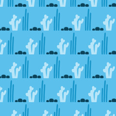 Cactus vector pattern background texture for fabric