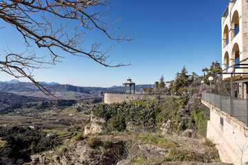 Landscape of Spanish Mountains in winter, Ronda, Grazalema, Andalusia, Spain
