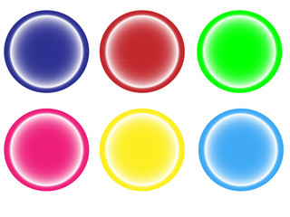 Set of colored web buttons. Vector illustration.