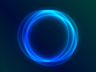 Blue abstract circle.