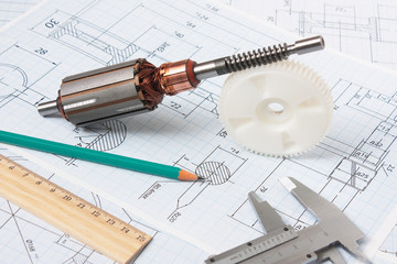 rotor of electromotor and  drawing