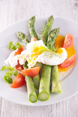 asparagus with poached egg