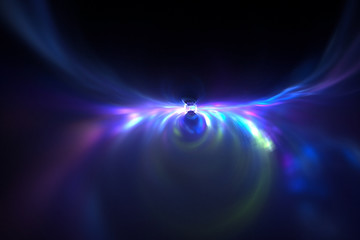 3D rendering abstract fractal light background