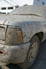 very dirty car