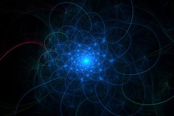 Obraz premium 3D rendering abstract fractal light background