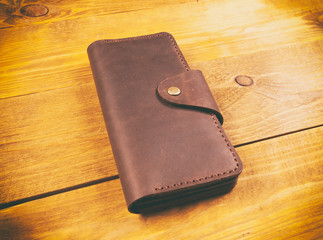 Men's accessories on the wooden table