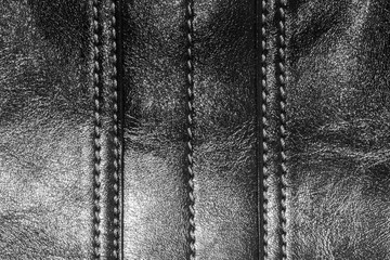 stitched leather background of black colors