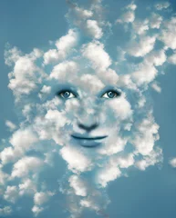 Gartenposter Face In The Clouds © vali_111