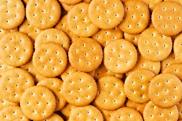 Salty crackers as a background