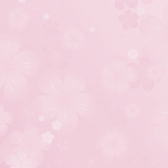 Flowers background. Flowers design. Vector abstract illustration. Pink Sakura blossoms background. Vector
