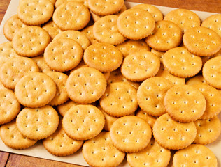 Crispy crackers background