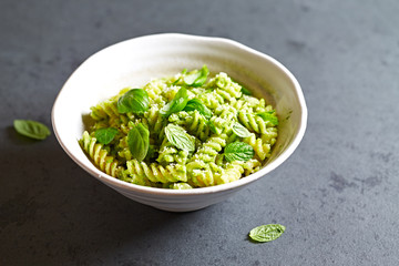 Fusilli Pasta with Basil Pesto