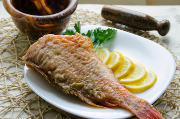 Sea bass with lemon