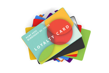 range of coloured loyalty card designs