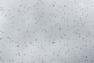Raindrops on glass