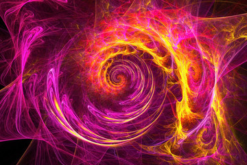 3D rendering abstract fractal light background