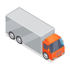 Truck Vector Icon in Isometric Projection