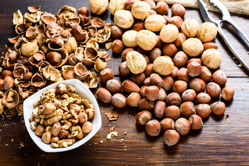 cracking nuts and nutcracker