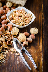 cracking nuts and nutcracker