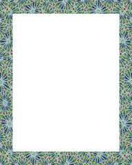 White Frame with Decorated Borders