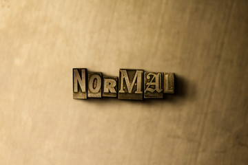 Obraz premium NORMAL - close-up of grungy vintage typeset word on metal backdrop. Royalty free stock illustration. Can be used for online banner ads and direct mail.