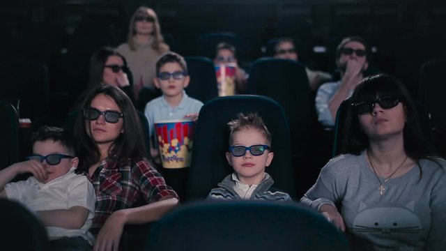 People watching the film in the cinema