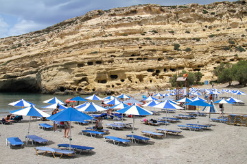 Obraz premium Caves in Matala. Crete. Greece