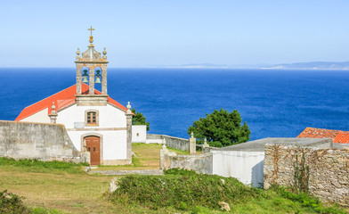 Saint Adrian Hermitage (Ermita de Santo Hadrian) near Malpica de Bergantinos, A Coruna Province, Galicia