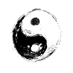 ying yang symbol of harmony and balance - obrazy, fototapety, plakaty