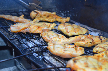 Organic chicken barbeque