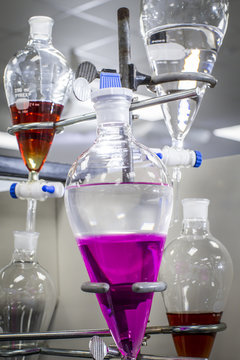 Close-up of laboratory glassware