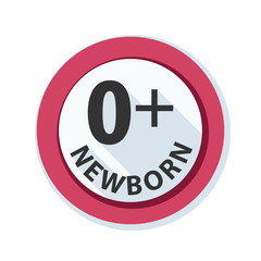 Zero Plus Newborn sign illustration