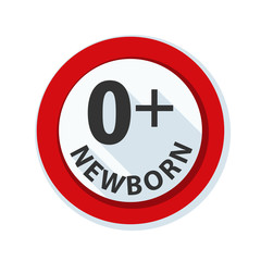 Zero Plus Newborn sign illustration