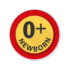 Zero Plus Newborn sign illustration