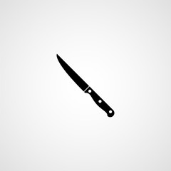 Kitchen knife black silhouette. Vector icon