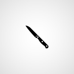 Kitchen knife black silhouette. Vector icon