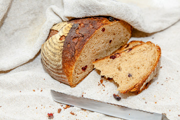 Traditional bread from rye flour baked according to old Russian recipes.