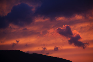 Sunset and Heart Shaped Cloud